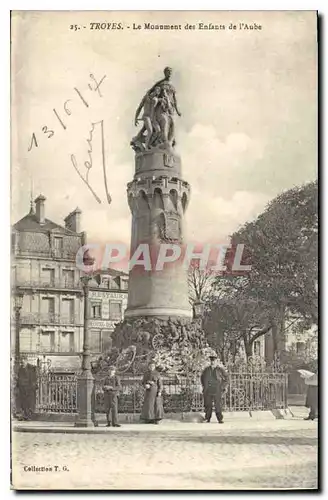 Cartes postales Troyes le Monument des Enfants de l'Aube