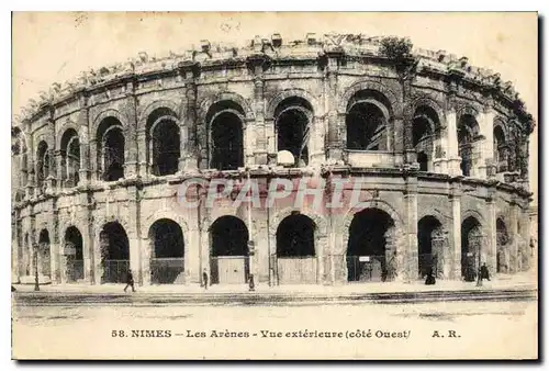 Ansichtskarte AK Nimes les Arenes vue exterieure Cote Ouest