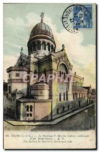 Cartes postales Tours I et L la Basilique St Martin Laloux architecte Cote Nord Ouest