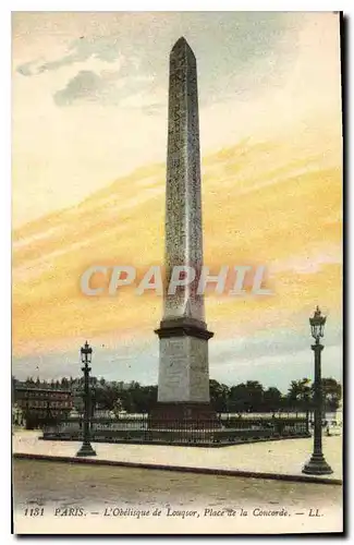 Ansichtskarte AK Paris l'Obelisque de Louqsor Place de la Concorde