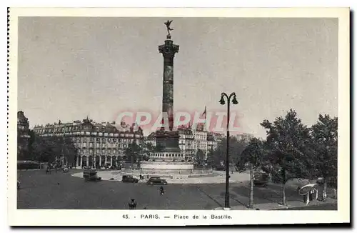 Cartes postales Paris Place de la Bastille