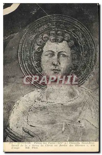 Cartes postales Avignon Palais des Papes XIV S Chapelle Saint Jean detail de la Seine du Christ au jardin des Ol