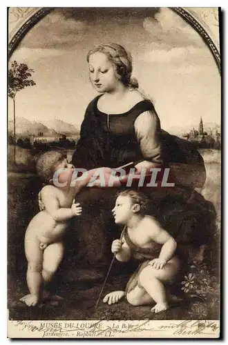 Cartes postales Musee du Louvre la Belle Jardiniere Raphael