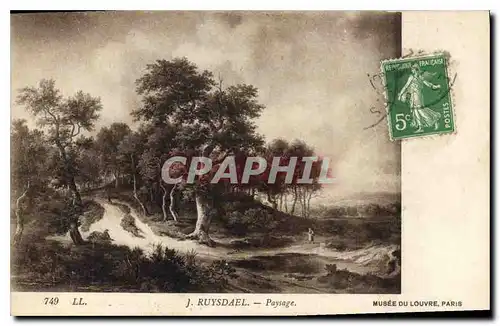 Cartes postales Ruysdael Paysage Musee du Louvre Paris