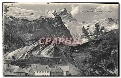 Cartes postales Les Alpes la Grave et la Chaine de la Meije