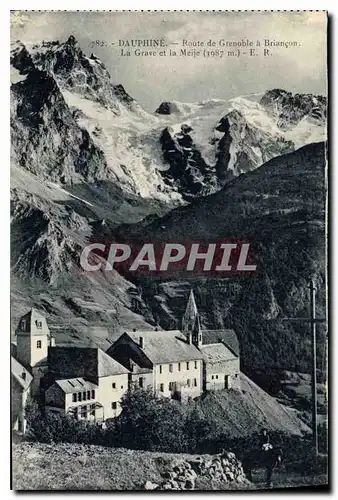 Cartes postales Dauphine Route de Grenoble a Briancon la Grave et la Meije