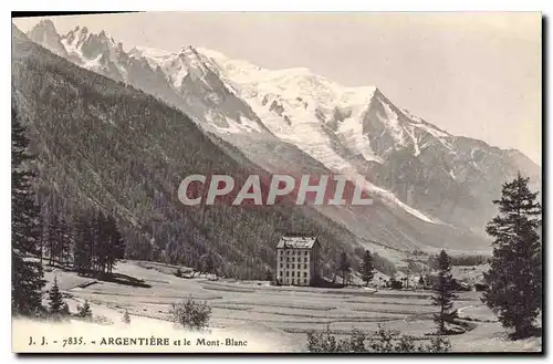 Cartes postales Argentiere et le Mont Blanc