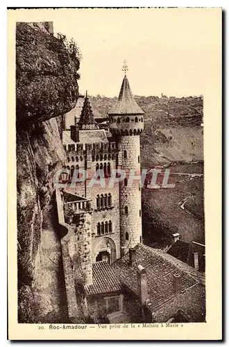 Cartes postales Roc Amadour vue prise de la Maison a Marie