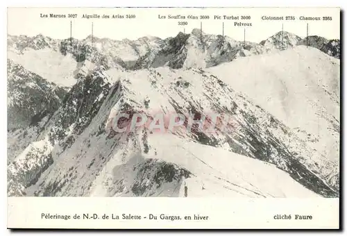 Cartes postales Pelerinage de N D de la Salette Du Gargas en hiver