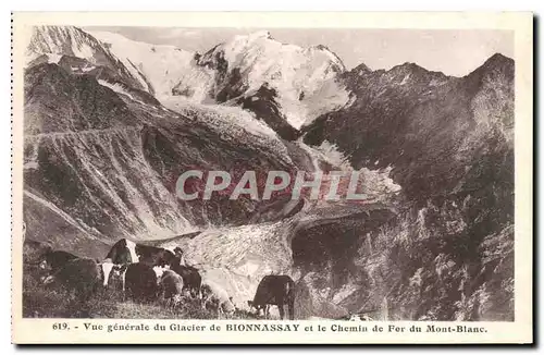 Ansichtskarte AK Vue generale du Glacier de Bionnassay et le Chemin de Fer du Mont Blanc