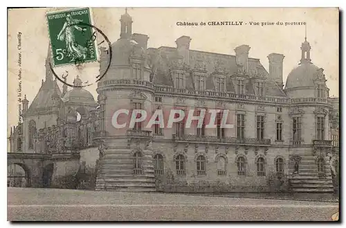 Cartes postales Chateau de Chantilly Vue prise du portorre