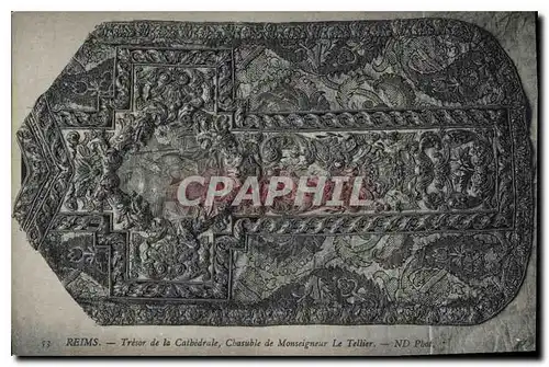 Cartes postales Reims Tresor de la Cathedrale Chasuble de Monsigneur Le Tellier