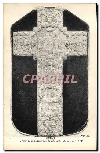 Cartes postales Reims Tresor de la Cathedrale la Chasuble dite de Louis XIV