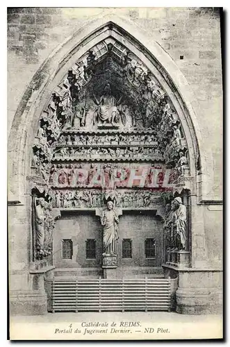 Ansichtskarte AK Cathedrale de Reims Portail du Jugement Dernier