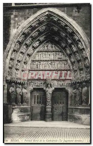 Cartes postales Reims Portail Nord de la Cathedrale Le Jugement dernier