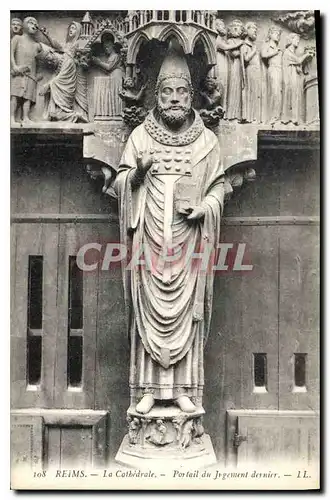 Ansichtskarte AK Reims la Cathedrale Portail du Jugement dernier