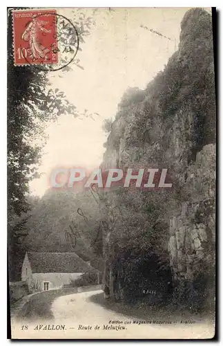 Cartes postales Avallon Route de Meluzieu