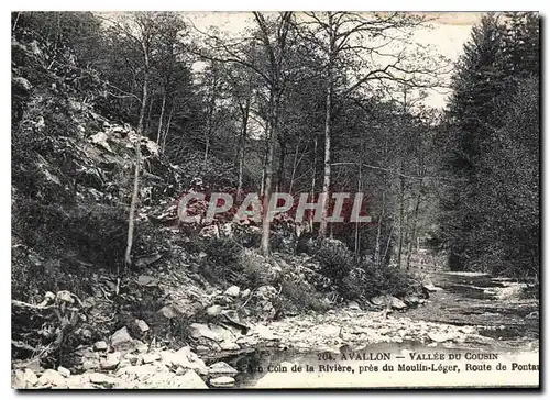Cartes postales Avallon Vallee du Cousin Un Coin de la Riviere pres du Moulin Leger