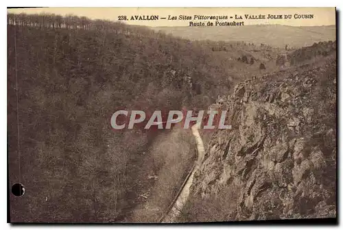 Cartes postales Avallon Les Sites Pittoresques La Vallee Jolie du Cousin Route de Pontaubert