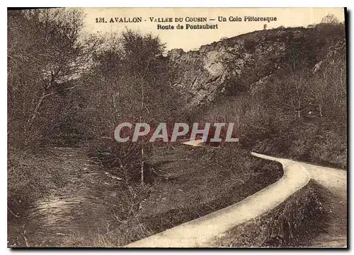 Cartes postales Avallon Vallee du Cousin Un Coin pittoresque Route de Pontaubert