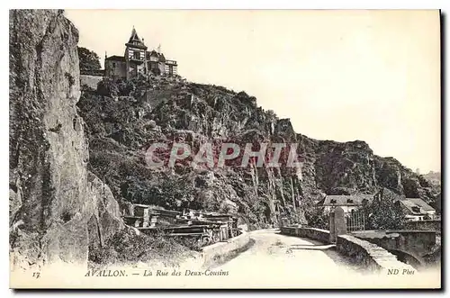 Cartes postales Avallon La Rue des Deux Cousins