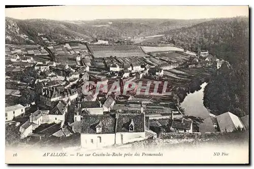 Cartes postales Avallon Vue sur Cousin la Roche prise des Promenades