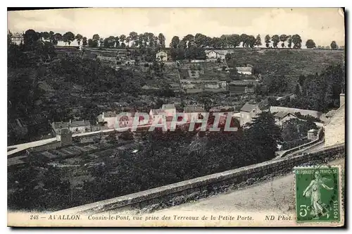 Cartes postales Avallon Cousin le Pont vue prise des Terreaux de la Petite Porte
