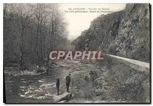 Cartes postales Avallon vallee du Cousin Un coin pittoresque Route de Pontaubert