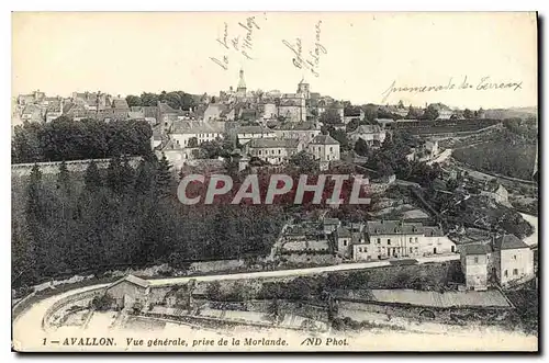 Cartes postales Avallon Vue generale prise de la Morlande