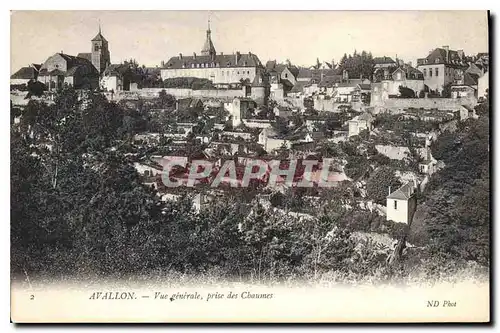 Cartes postales Avallon Vue generale prise des Chaumes