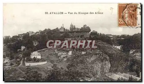 Ansichtskarte AK Avallon Vue du Kiosque des Alleux