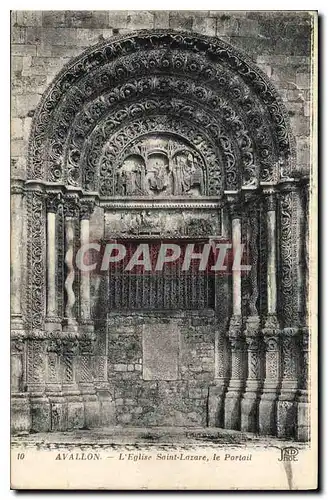 Cartes postales Avallon L'Eglise Saint Lazare le Portail