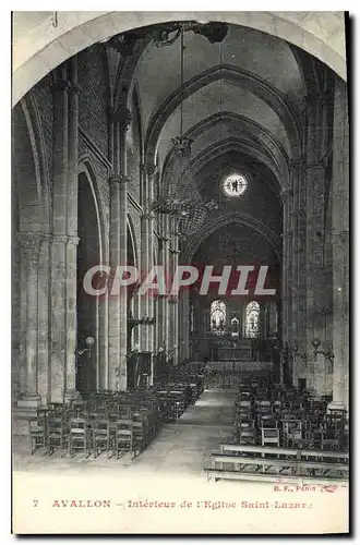 Cartes postales Avallon Interieur de l'Eglise Saint Lazare