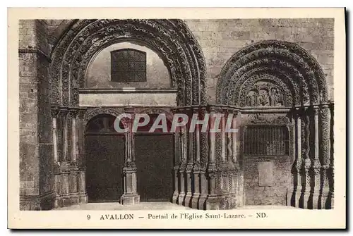 Cartes postales Avallon Portail de l'Eglise Saint Lazare