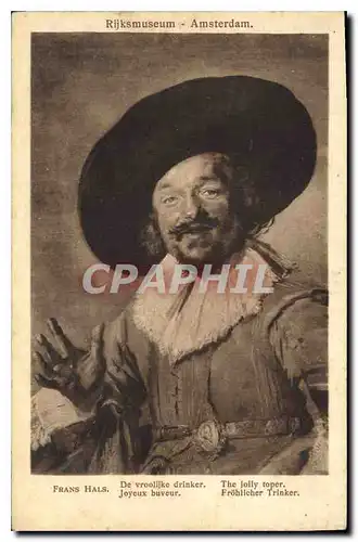 Cartes postales Rijksmuseum Amsterdam Frans Hals Joyeux buveur