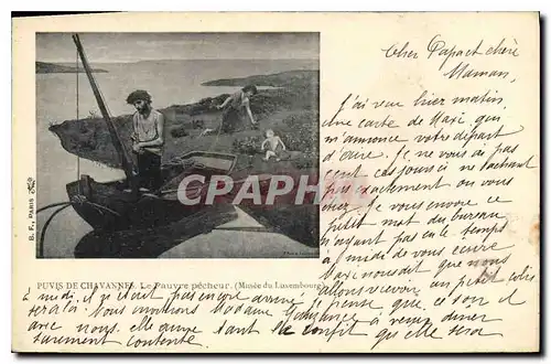 Cartes postales Puvis de Chavannes Le Pauvre pecheur Musee du Luxembourg