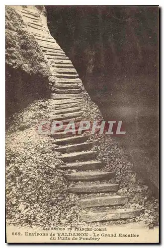 Ansichtskarte AK Environs de Valdahon Le Grand Escalier du Puits de Poudrey