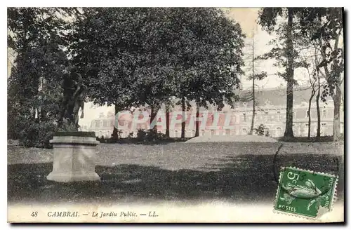 Cartes postales Cambrai Le Jardin Public