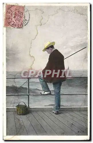 Cartes postales Homme Peche Pecheur