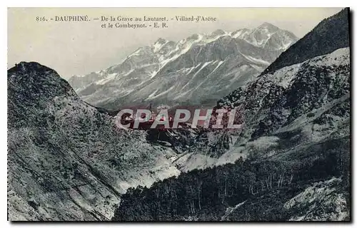 Cartes postales Dauphine De la Grave au Lautaret Villard d'Arene et le Combeynot