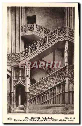 Ansichtskarte AK Rouen Cathedrale Escalier de la Bibliotheque