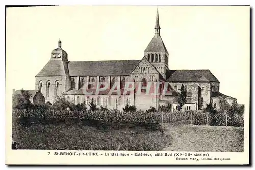Cartes postales St Benoit sur Loire La Basilique Exterieur cote Sud