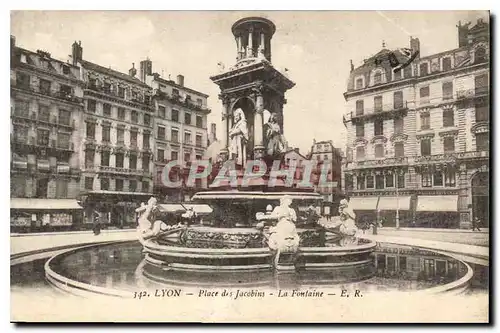 Cartes postales Lyon Place des Jacobins La Fontaine