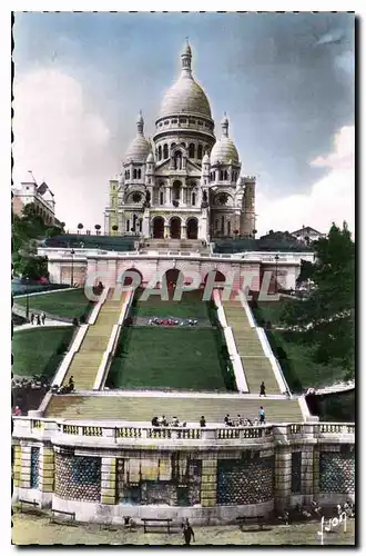 Ansichtskarte AK Paris en flanant Basilique du Sacre Coeur et l'escalier monumental