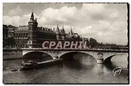 Ansichtskarte AK Paris La Seine le pont au change et le palais de justice