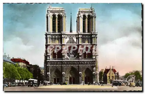 Ansichtskarte AK Paris Facade de la Cathedrale Notre Dame