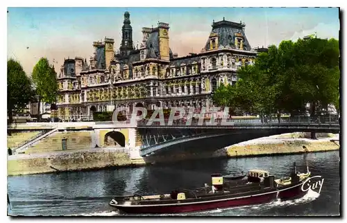 Cartes postales Paris L'Hotel de Ville et le pont d'Arcole