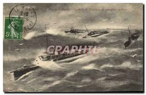 Cartes postales Cotes de la Manche Escadrille de Torpilleurs