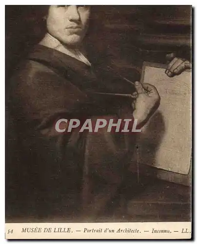 Cartes postales Musee de Lille Portrait d'un Architecte Inconnu