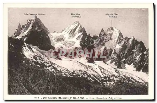 Cartes postales Chamonix Mont Blanc Les Grandes Aiguilles